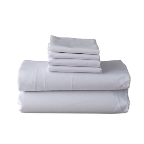 Thomaston T200 Blend 60 Cotton/40 Polyester, California King Fitted Sheet, 72x84 Depth of 12", White
